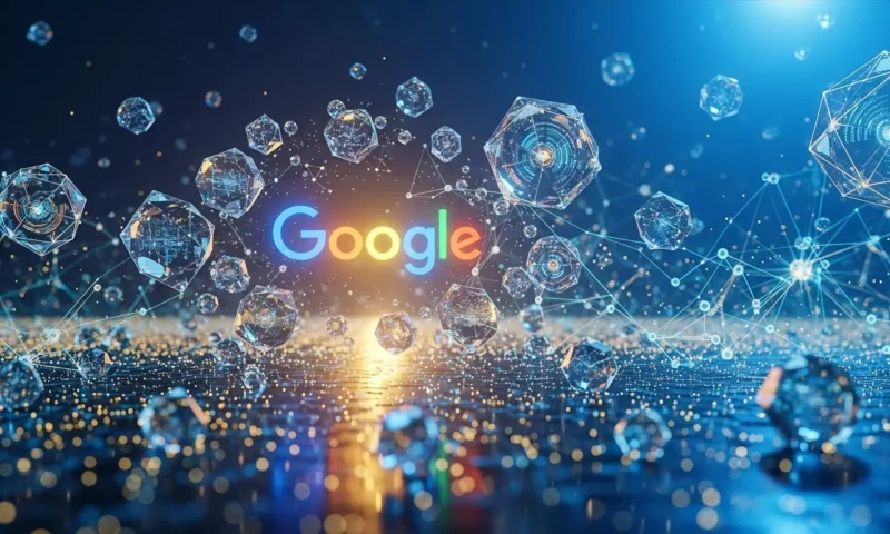 2026年3月のGoogleコアアップデートを象徴するデジタルネットワークとデータの光