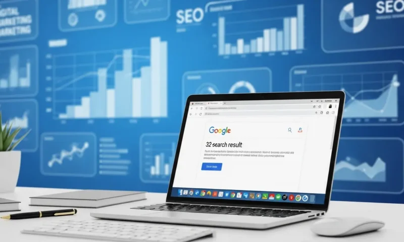 SEOに最適なタイトルの文字数を計測するデジタルルーラーと検索画面