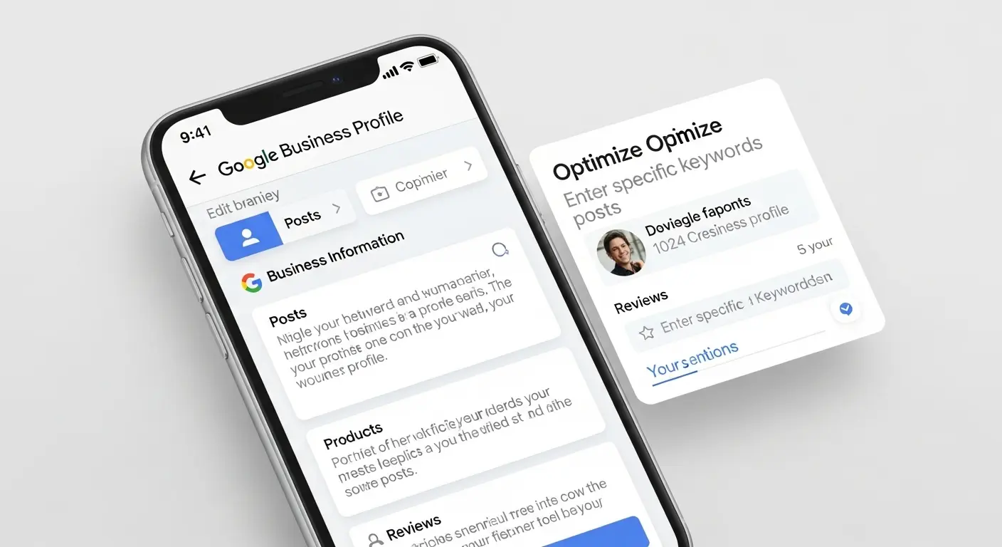 Googleビジネスプロフィールの最適化画面イメージ