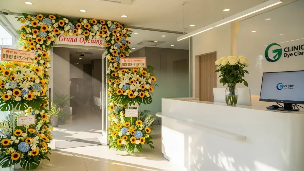 美容皮膚科クリニックのオープン風景