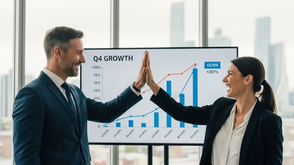 ビジネスパートナーとの協力による成長のイメージ