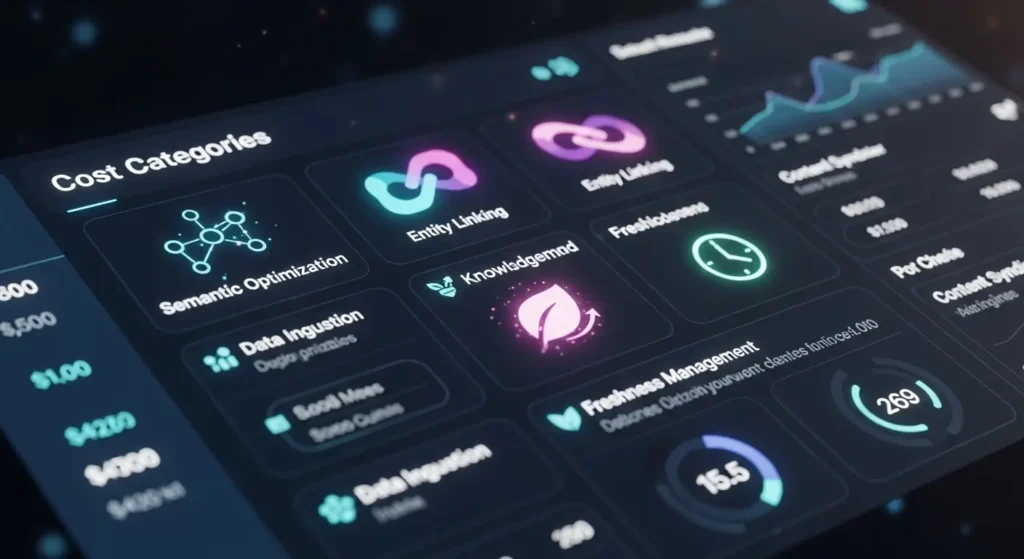 AIO対策の見積もり内訳と料金体系を詳細に示したイメージ