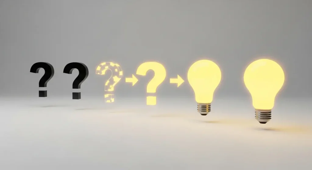 AIO対策に関する疑問が解消されるイメージ