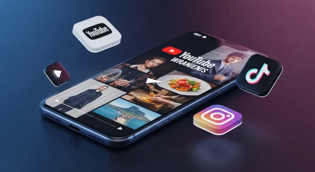 動画・SNS・Webを統合したオールインワン広告戦略のイメージ