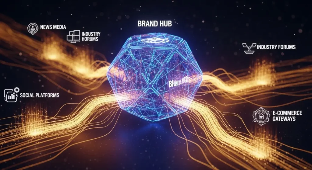 外部評価と被リンクのネットワーク構造を示した図