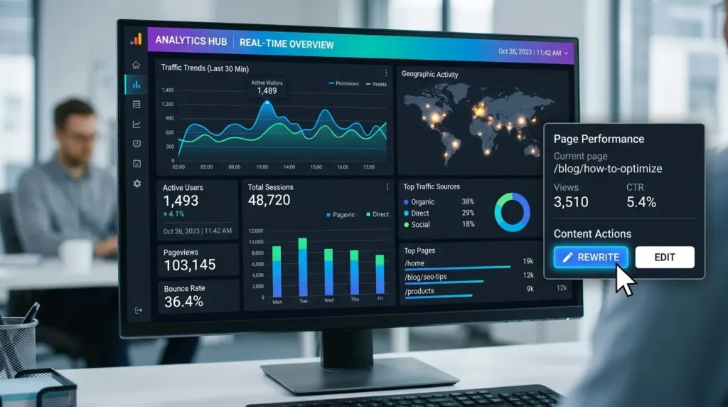 データ分析に基づいたコンテンツのメンテナンス
