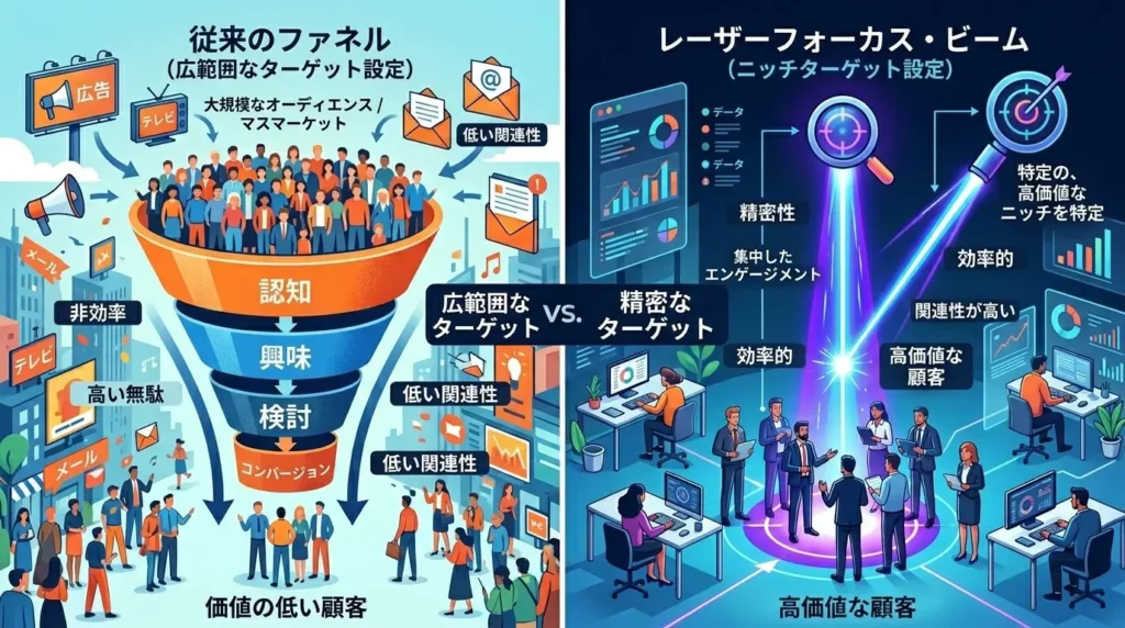 ターゲットを絞り込むことによるマーケティング効率の向上