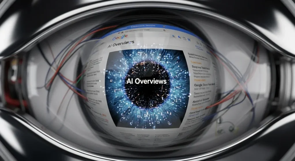 GoogleのAI Overviewsが情報を抽出する仕組みのイメージ
