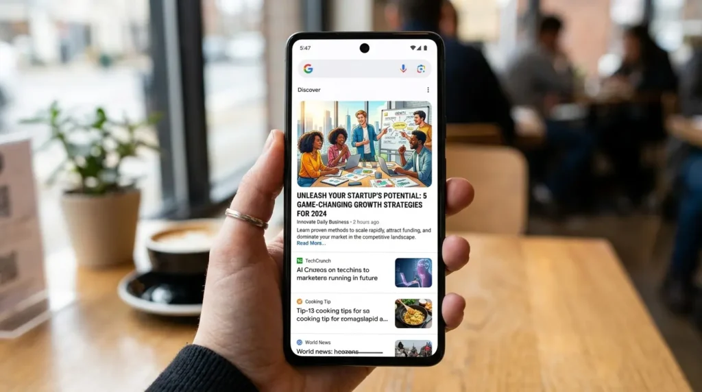 Google Discoverに掲載されたブログ記事のイメージ