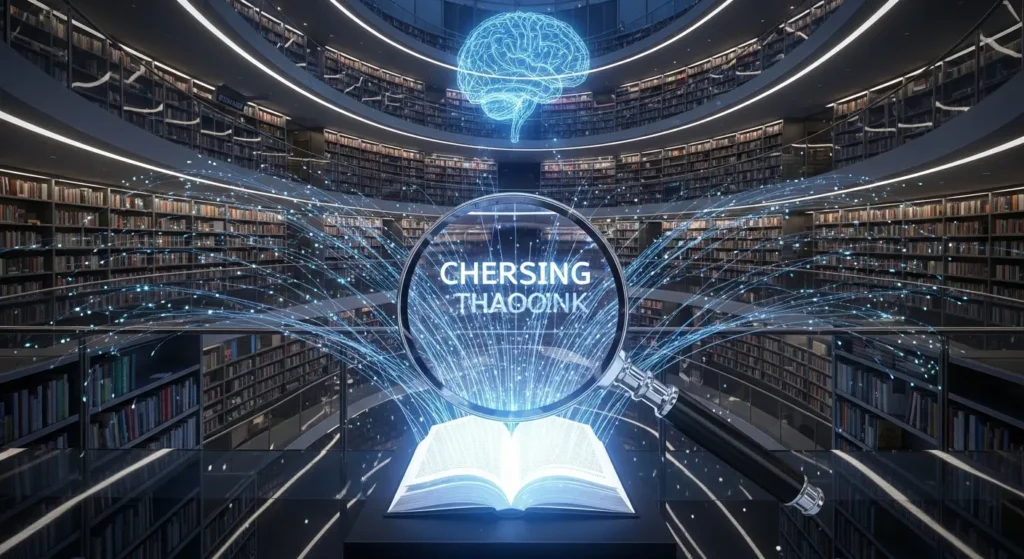 検索エンジンとユーザーに選ばれるタイトルの重要性を象徴するアート