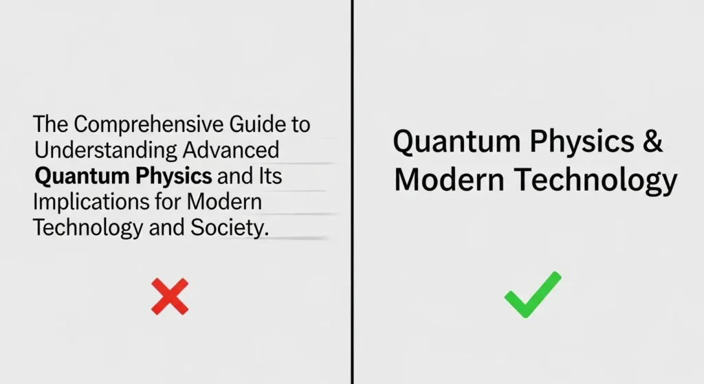 検索結果で省略されたタイトルと最適化されたタイトルの比較図