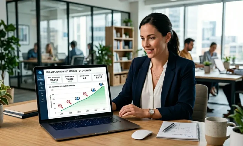 採用サイトのSEO対策で応募者増を目指す人事担当者のイメージ