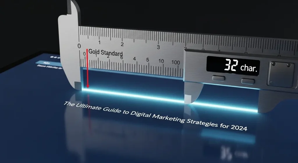 SEOタイトルの文字数基準をデジタルルーラーで計測するイメージ