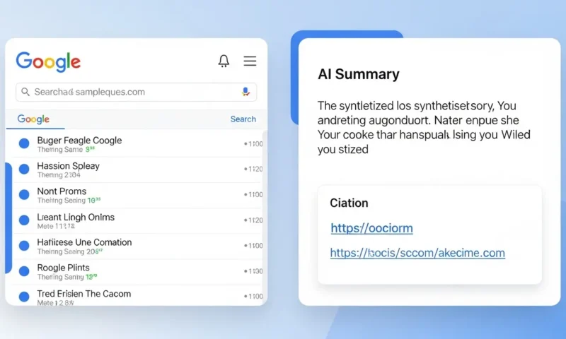 従来型SEOと最新のAIO対策の検索結果画面の違いを比較した図